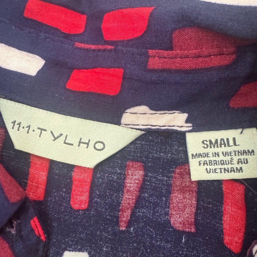 Anthropologie 1.1 Tylho Collared Sleeveless Fit and Flare Geometric Print Small - Picture 6 of 8